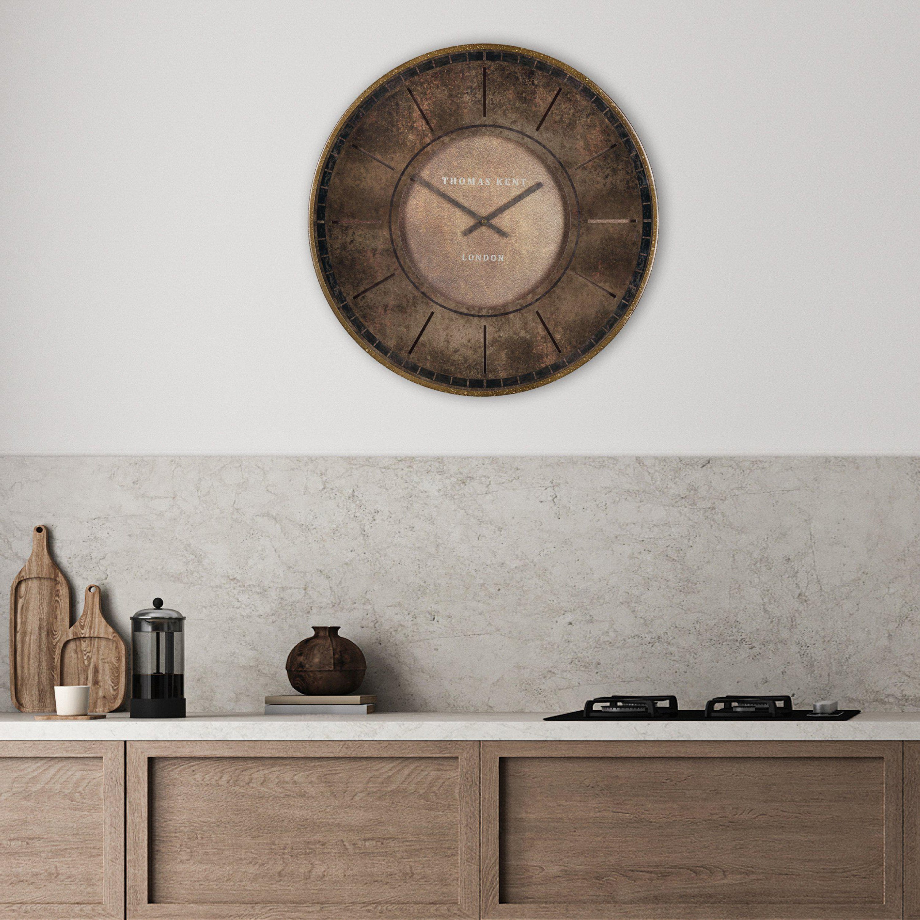 Townsend Antique Leather Wall Clock 21"